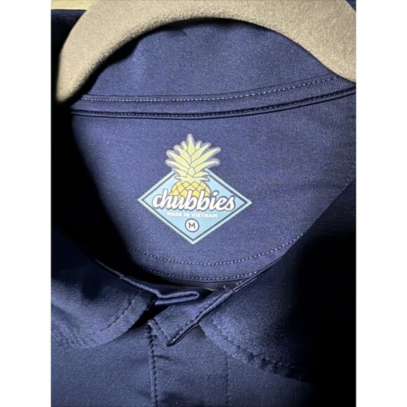 Chubbies Men's Out of the Blue Performance Polo Shirt with American Flag Medium - Picture 4 of 5